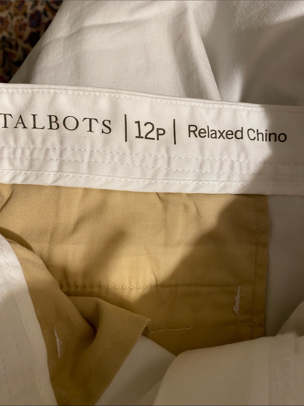 💐Talbots Relaxed Chino Pants • 12 Petite • White • NWT - Picture 6 of 8
